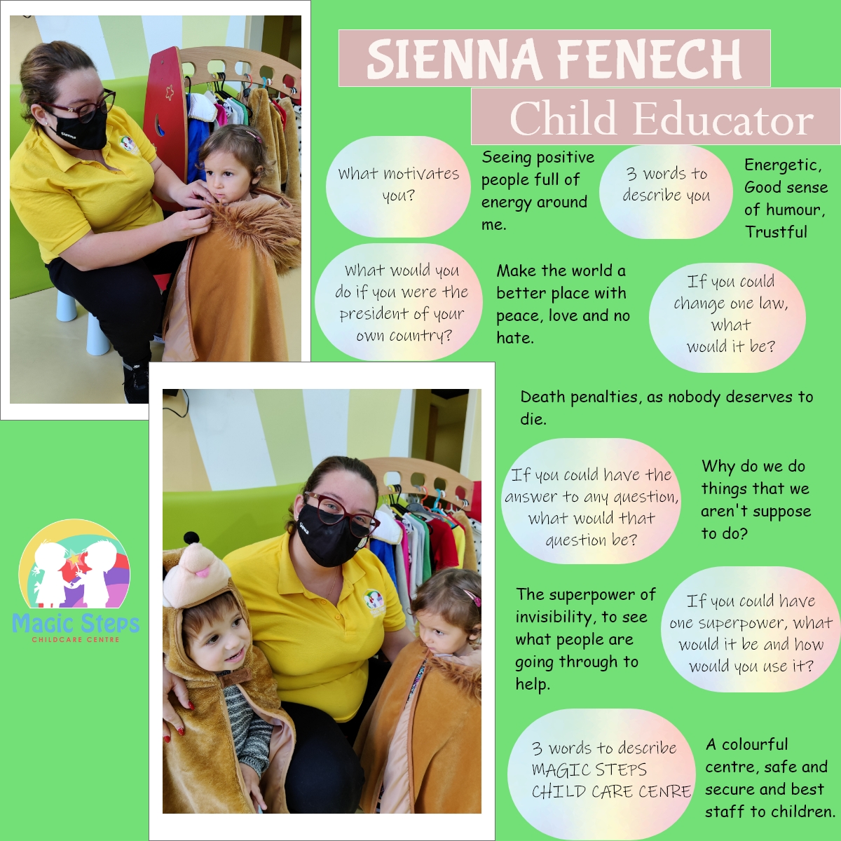Meet Sienna-Child Educator