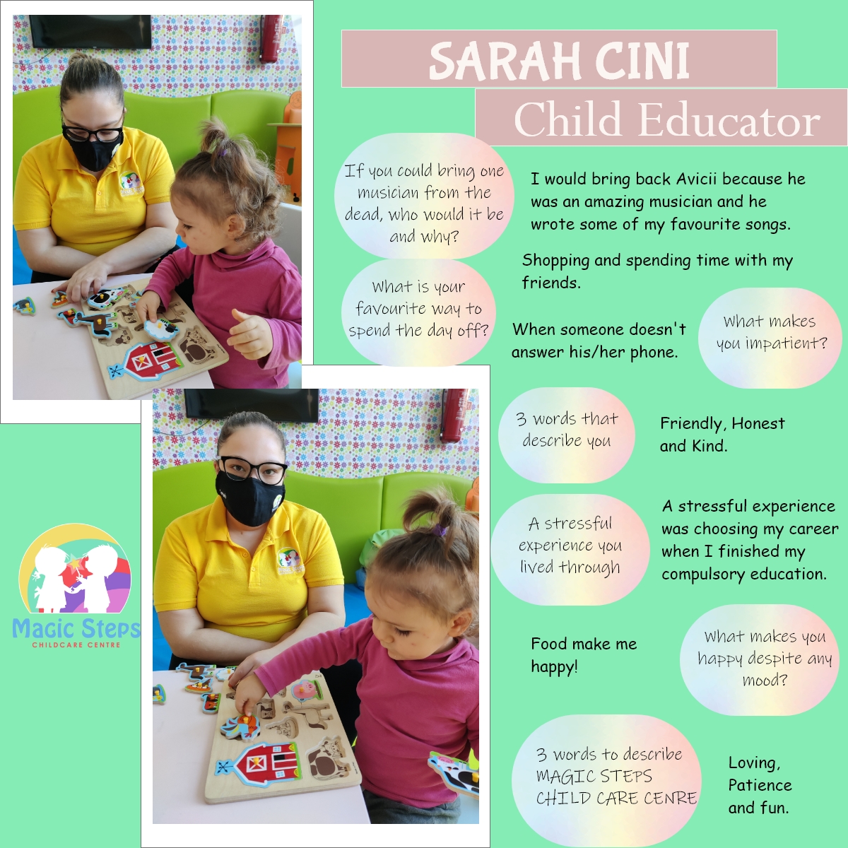 Meet Ms. Sarah- Child Educator
