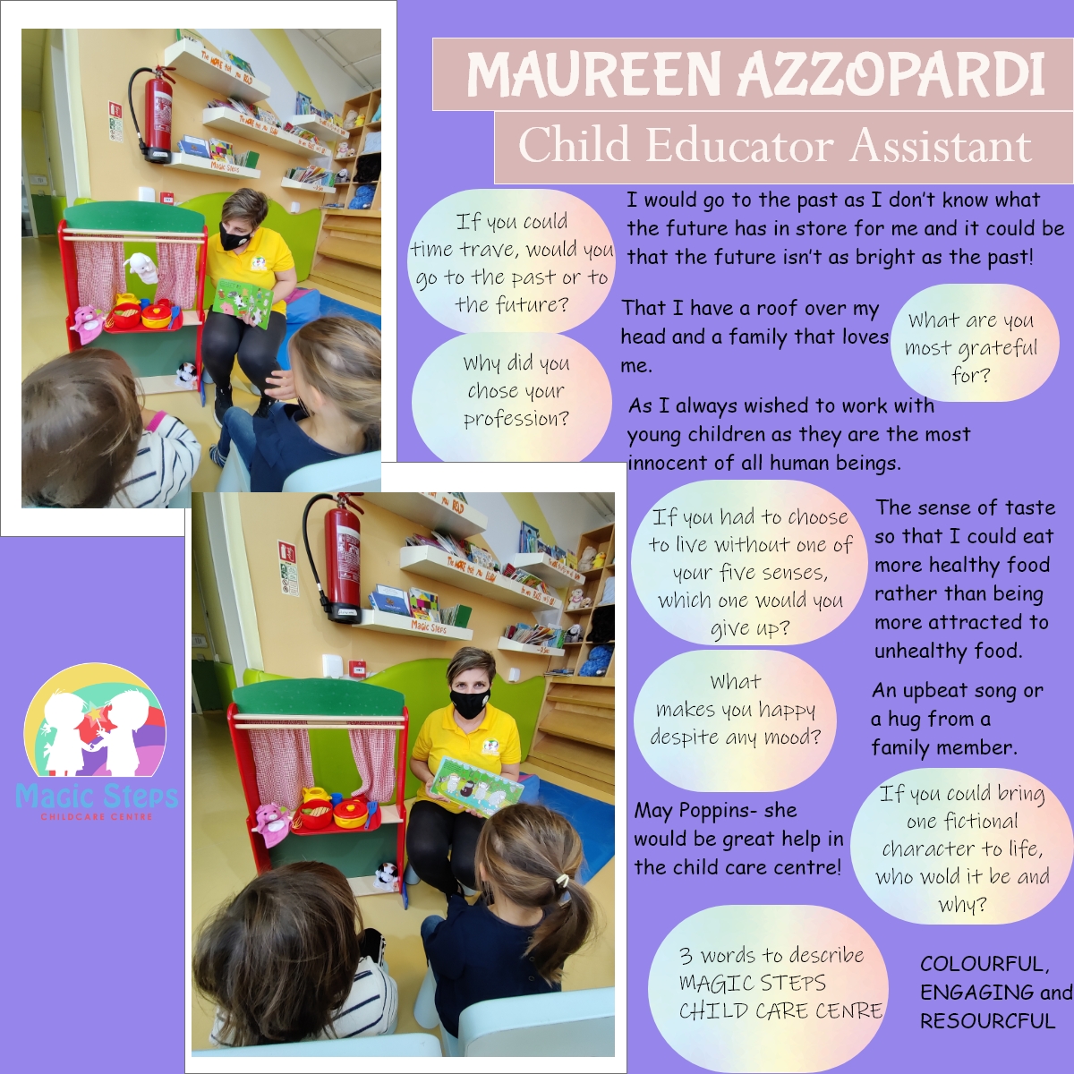 Meet Ms. Maureen- Child Care Assistant