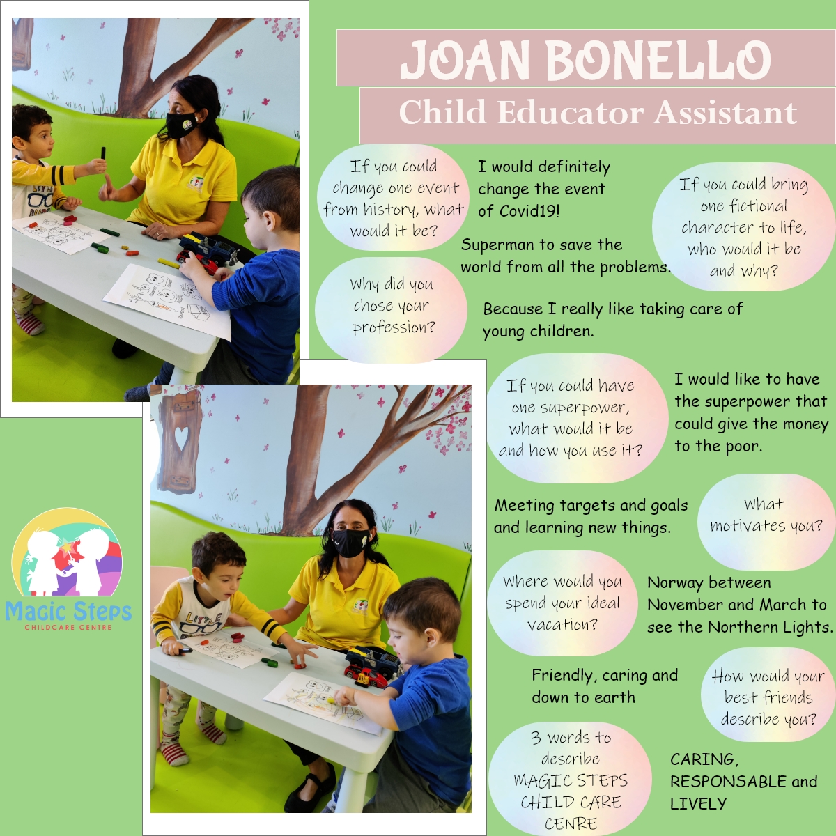 Meet Ms. Joan- Child Care Assistant