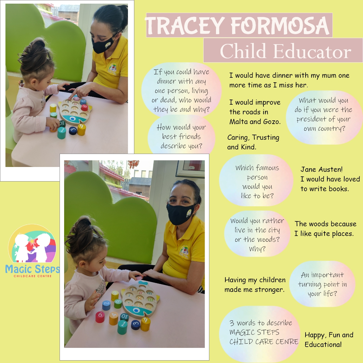 Meet Ms.Tracey- Child Educator