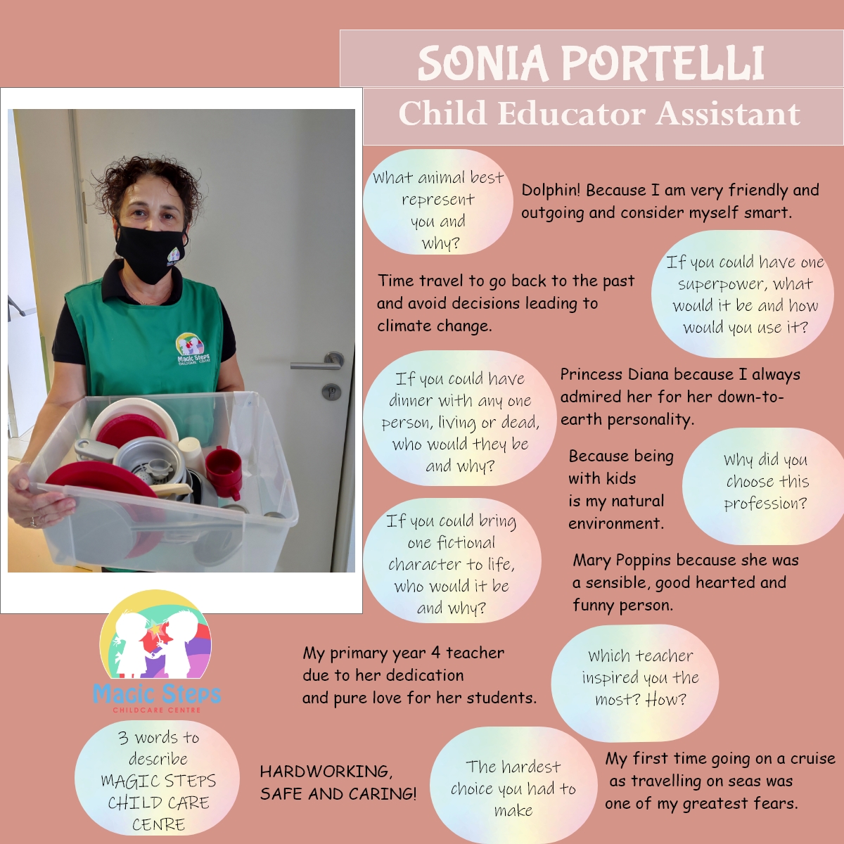 Meet Ms. Sonia- Child care Assistant