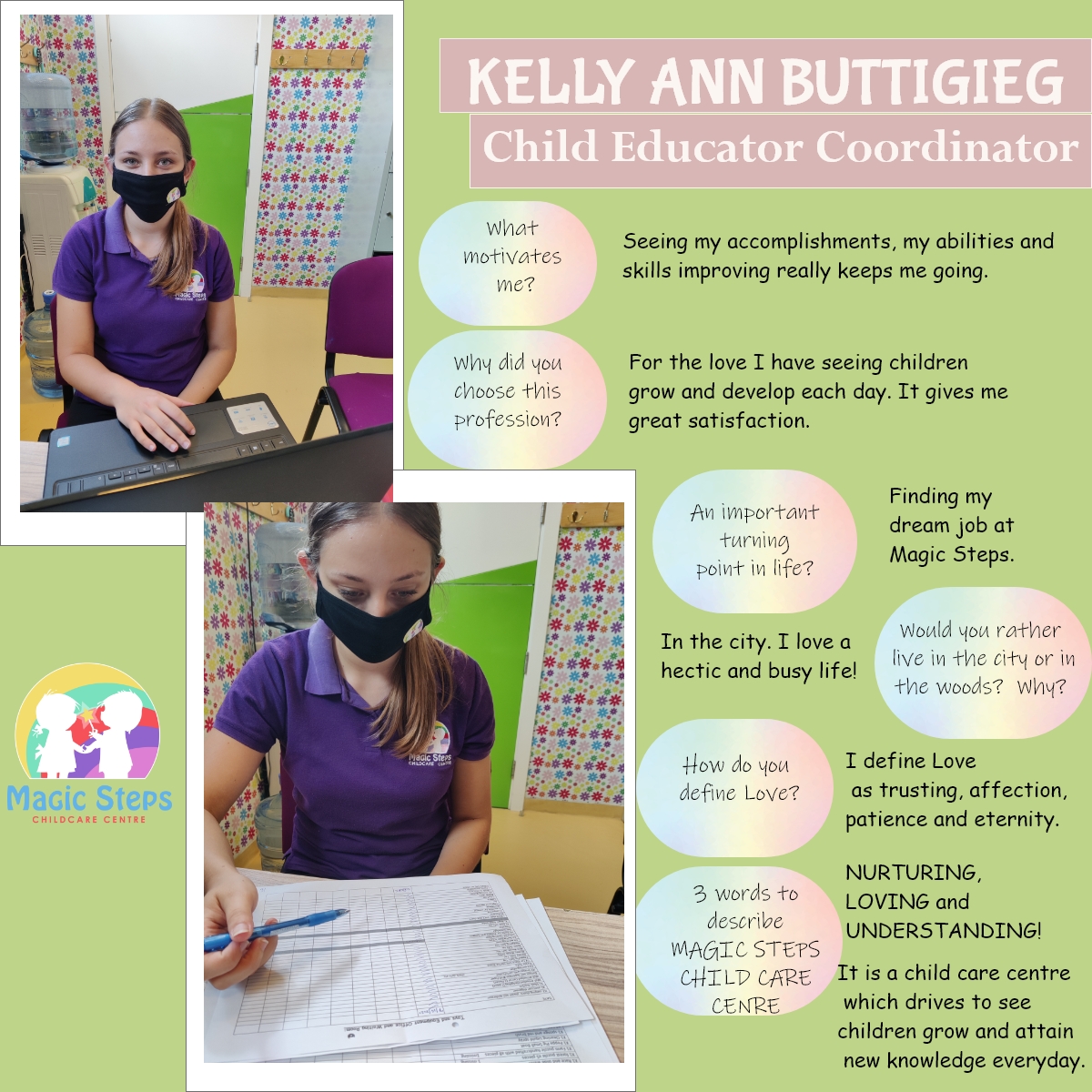 Meet Ms. Kelly Ann- Child Care Coordinator