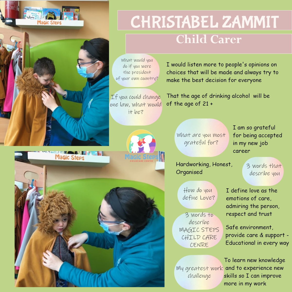 Meet Ms. Christabel- Child Carer